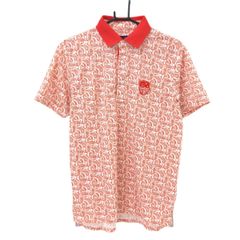 新品【カステルバジャック】ディズニー ゴルフ 伸縮 半袖ポロシャツ46（M）赤 新品【カステルバジャック】ディズニー ゴルフ 伸縮 半袖ポロシャツ46