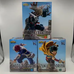 僕のヒーローアカデミア　Xross Link　3点セット　緑谷出久　爆豪勝己　轟焦凍　プライズ　フィギュア　セガ　（ME28-4189）