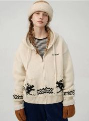アリソンブラウン Rustic Farm Knit Cardigan アイボリー - メルカリ