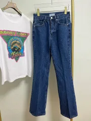 インディゴデニム セミフレア セミブーツカット デニム (S)