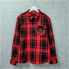 39 MLB レッド CHECK シャツ キッズ 155のサムネイル