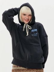 TINA:JOJUN ジップアップパーカー ネイビー Mサイズ - メルカリ