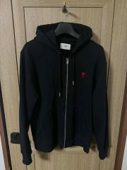 AMI Paris ハートロゴ ジップアップパーカー ネイビー - メルカリ