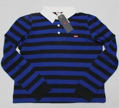 新品2枚価格 リーバイス S レディース 長袖 Tシャツ ネイビーのサムネイル