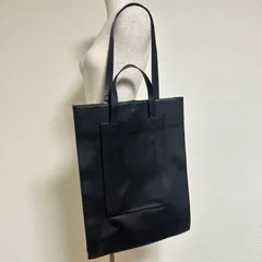 OMMO オーエムエムオー FAKE LEATHER SQUARE TOTE 2way フェイクレザースクエアトートバッグ A4可 肩掛け可能 黒 レディースのサムネイル