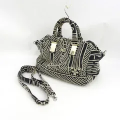 DIESEL / ディーゼル ■ショルダー　ハンドバッグ　ミニボストン　ポリエステル　ベージュ　ブラック 【バッグ/バック/BAG/鞄/カバン】 ブランド【中古】 