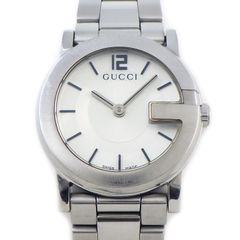 101J】GUCCI グッチ時計 Gラウンド シルバー メンズモデル☆極美品