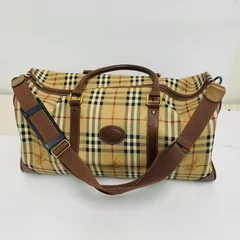 Burberry バーバリー ノバチェック ボストンバッグ 2WAY ショルダー付き 大容量 旅行バッグ