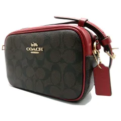 【新品】コーチ　バッグ ショルダーバッグ COACH JAMIE シグネチャー ミニ カメラバッグ 斜め掛け CQ874 IMRVQ (ブラウン×1941レッド) アウトレット レディース 送料無料