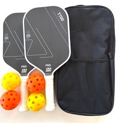 新品 ピックルボール パドル2本 ボール4個 ケース付き T700 カーボン