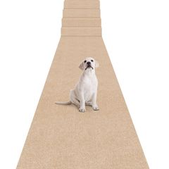 廊下 カーペット 90×600cm 厚さ4 mm 無地 階段マット（ブラウン 