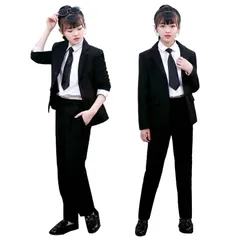 【特価セール】[giminuo] 女の子 フォーマル スーツ 4点セット 子供服 卒業式 入学式 キッズ 男女兼用 パンツスーツ ジュニア 小学校 スーツアップ パンツ 七五三 結婚式 お受験 ブラック 黒 ピアノ 冠婚葬祭110 120 130 140 15