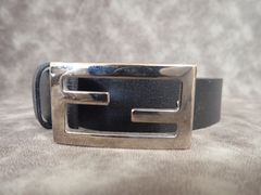 FENDI フェンディ ズッカ バックル レザー ベルト ブラック - メルカリ