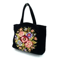 FEILER / フェイラー ■ハンドバッグ　トート　ブラック　ピンク　パープル 【バッグ/バック/BAG/鞄/カバン】 ブランド【中古】 