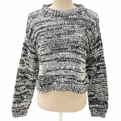 マックスマーラステュディオ Max Mara Studio 美品 ニット セーター ショート丈 長袖 S 白 黒 ホワイト ブラック 0904のサムネイル