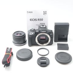 新品級 キャノン R50 R18-45 ホワイト 説明書付 防湿庫管理 H113 