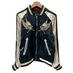 美品】VANSON ライダース ジャケットジャージ スカルクロスボーン刺繍