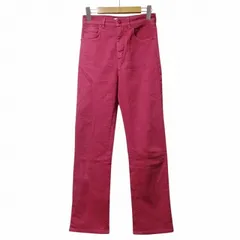 マックスマーラ MAX MARA 白タグ カラーデニム パンツ ジーンズ ストレート ハイウエスト ストレッチ 36 S相当 赤 レッド Xのサムネイル