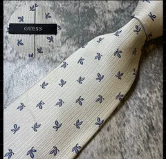 GUESS シルバー シルク ネクタイ[MSE935]のサムネイル