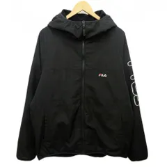 フィラ FILA ウィンドジャケット フリース リバーシブル ブルゾン ロゴプリント フード XO 黒 ブラック ■YHS8 1013
