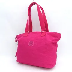KIPLING / キプリング ■セミショルダー　トートバッグ　ピンク　ナイロン 【バッグ/バック/BAG/鞄/カバン】 ブランド【中古】 