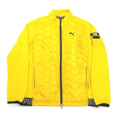 NA416492 プーマ ゴルフウェア ハイブリッド ニット ジャケット 923916 イエロー #XL メンズ PUMA 中古
