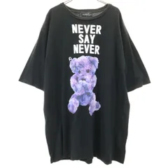 MILKBOY ミルクボーイ 半袖 膝丈ワンピース ブラック系 Tシャツ レディース 古着のサムネイル
