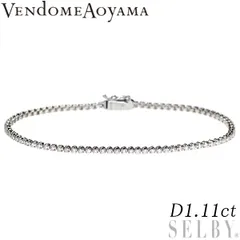 ヴァンドーム青山 K18WG ダイヤモンド テニス ブレスレット 1.11ct