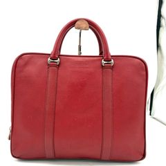 【値下げ】COACH レザーブリーフケース 2way レッドA4 カジュアル通勤 COACH レザーブリーフケースビスネスバック2wayレッドA4 カジュアル