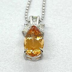 2.248CT ゴールデンサファイア ソーティング ペンダントトップ PT900 