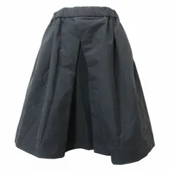 ミラオーウェン Mila Owen 22AW ボリュームミニマムスカート タックフレア 1 M相当 黒 ブラック X