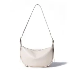 [Liebendo] ショルダーバッグ レディース 斜め掛け 大容量 軽量 小さめ 合成皮 革 肩掛け PUレザー 小型 小さめ ボディバッグ (ホワイト)