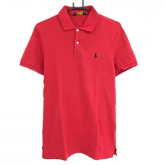 ポロゴルフ 半袖ポロシャツ レッド ロゴ黒 メンズ S ゴルフウェア Ralph Lauren