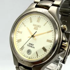 【稼動/美品】SEIKO SPIRIT AGS TITANIUM セイコー 腕時計  自動巻きデイト ユニセックス