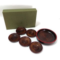 山中漆器 茶托5客 茶筒 菓子器 茶匙セット - メルカリ