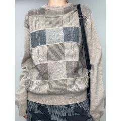 J.J. Knit ウール・モヘア Vネックセーター M古着 - メルカリ