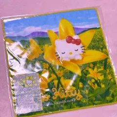 レトロ キティ ハンカチ ハンドタオル ミニタオル キティストラップ サンリオ