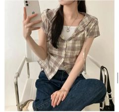 新品タグ付 NATURAL LAUNDRY シャーリングローン ファーマーシャツ 