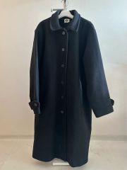 KORET【L相当】アンゴラ混 カシミヤコート 黒 上品 高級 - メルカリ
