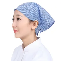 【在庫セール】三角巾 シンプル 無地 大人用 男女兼用 カフェ 業務用 料理教室 調理実習 清掃 美容院 マジックテープ付き 簡単に取り付ける