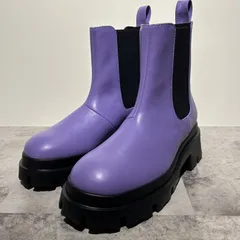 メゾンスペシャル　MAISON SPECIAL　Volume Side Gore Boots　パープル　サイドゴアブーツ　厚底　ヴィーガンレザーのサムネイル