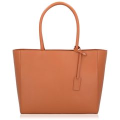 FURLA MEN GIOVE XL オレンジ レザー トートバッグ - メルカリ