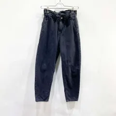 ZARA ザラ レディース バギーパンツ ブラックデニム 24-25 ジーンズ センス
