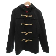 タケオキクチ TAKEO KIKUCHI 美品 ダッフルコート ミドル丈 3 黒 ブラック フード /KR ■YHS15のサムネイル