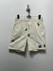 トミーヒルフィガー キッズ 152 アイボリー 刺繍 ハーフパンツ 5分