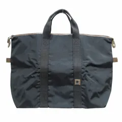 ダンヒル dunhill トートバッグ ナイロン 切替 レザー ロゴプレート クラッチバッグ付 フランス製 大容量 黒 ブラック 系 0707のサムネイル