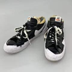 【中古品】 SACAI×NIKE DM6443-001 BLAZER LOW BLACK PATENT LEATHER スニーカー 本体のみ 【160-260430-WA-03-iwa】