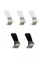 メンズ 滑り止め ミドル丈 サッカー 靴下 5足 新品