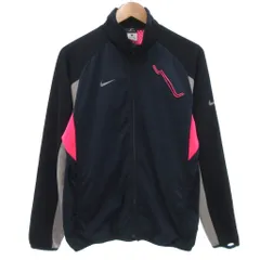 ナイキ NIKE ドライフィット ジャージ ジャケット ロゴプリント L 紺 ネイビー ピンク /JS ■YHS2