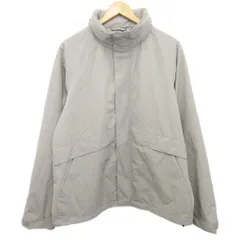 ユニクロ UNIQLO ウインドプルーフスタンドブルゾン ナイロンジャケット フード収納 撥水 L 灰 グレー ■YHS8 1017